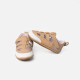 Cuteshez Soft Leather First Walker Sandals - Beige