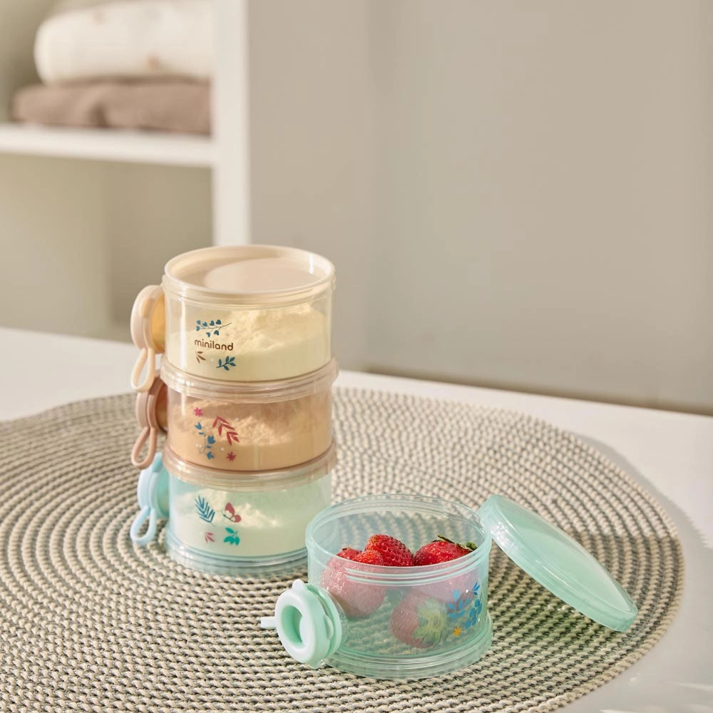 Miniland Set de 4 Pots pour le Lait - Multicolore