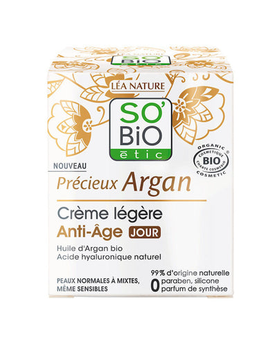 So Bio Crème De jour Légèr Visage Anti-âge Argan 50ml