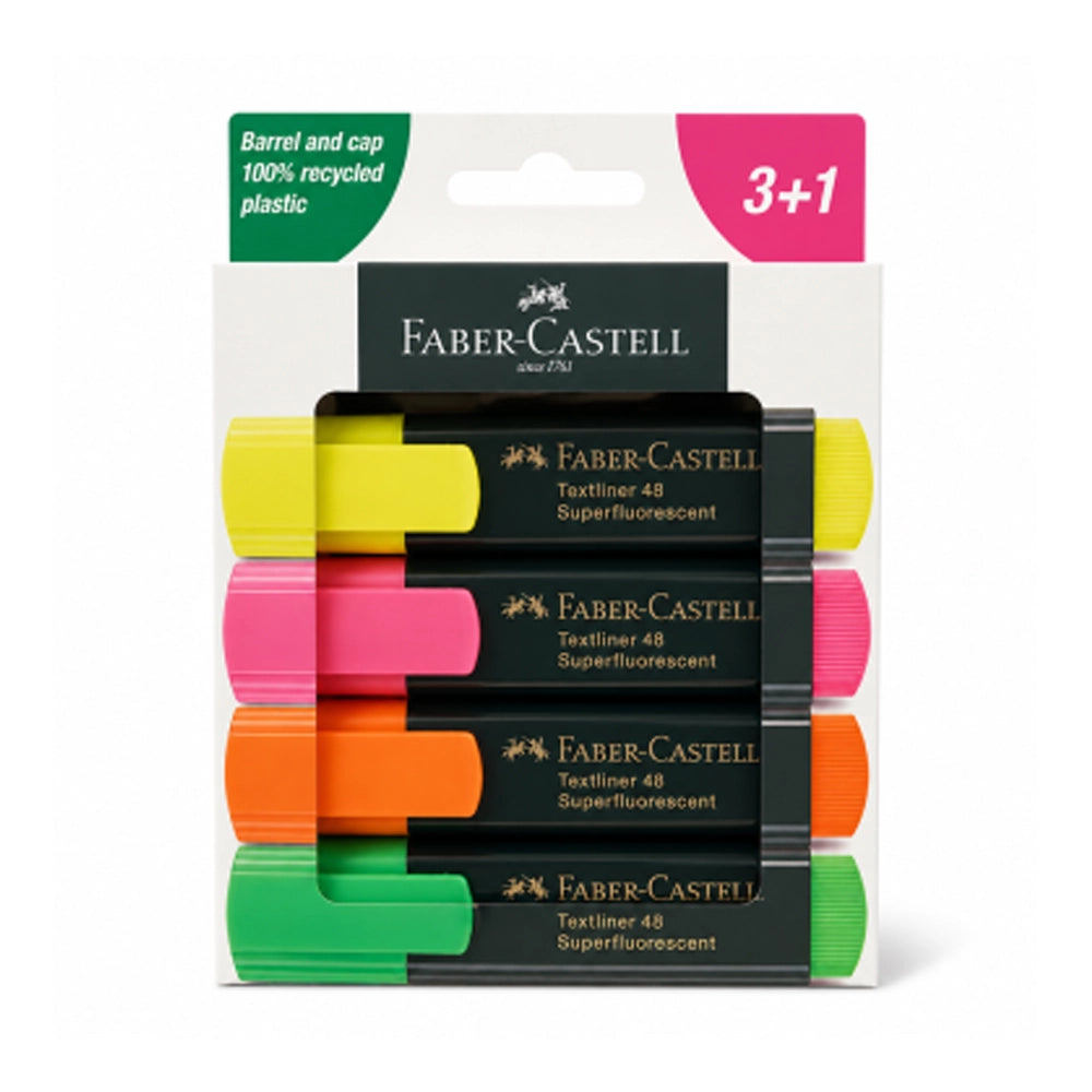 Faber-Castell Textliner 48 Set de 3+1 Superfluorescents