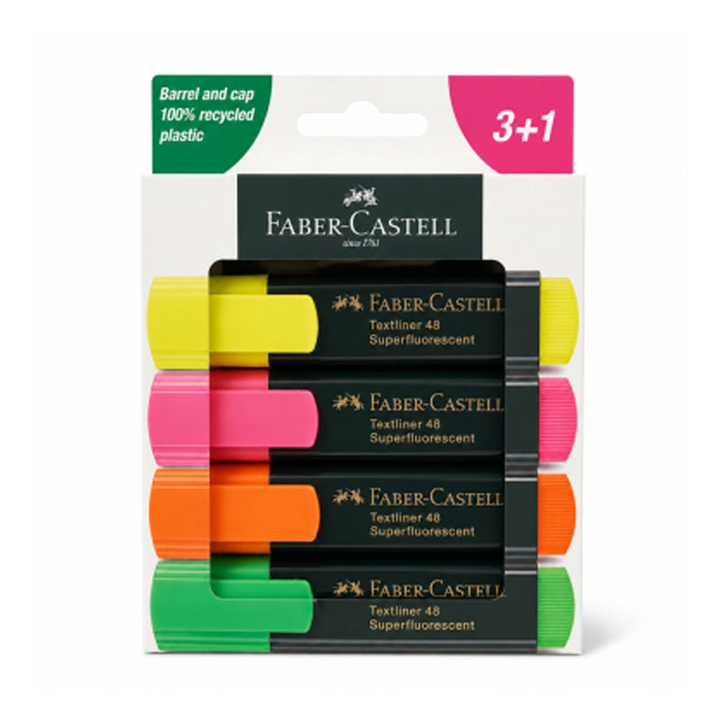 Faber-Castell Textliner 48 Set de 3+1 Superfluorescents