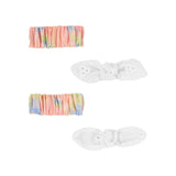 Lot de 4 Barrettes À Fleurs - Multicolore & Blanc