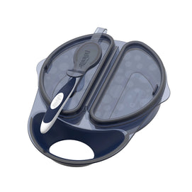 Dr. Brown's Bol et Cuillère à Couvercles Travel Fresh™ 4M+ - Bleu