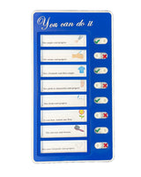 Educational Tablet with Stand and 3 Routine Lists - Blue