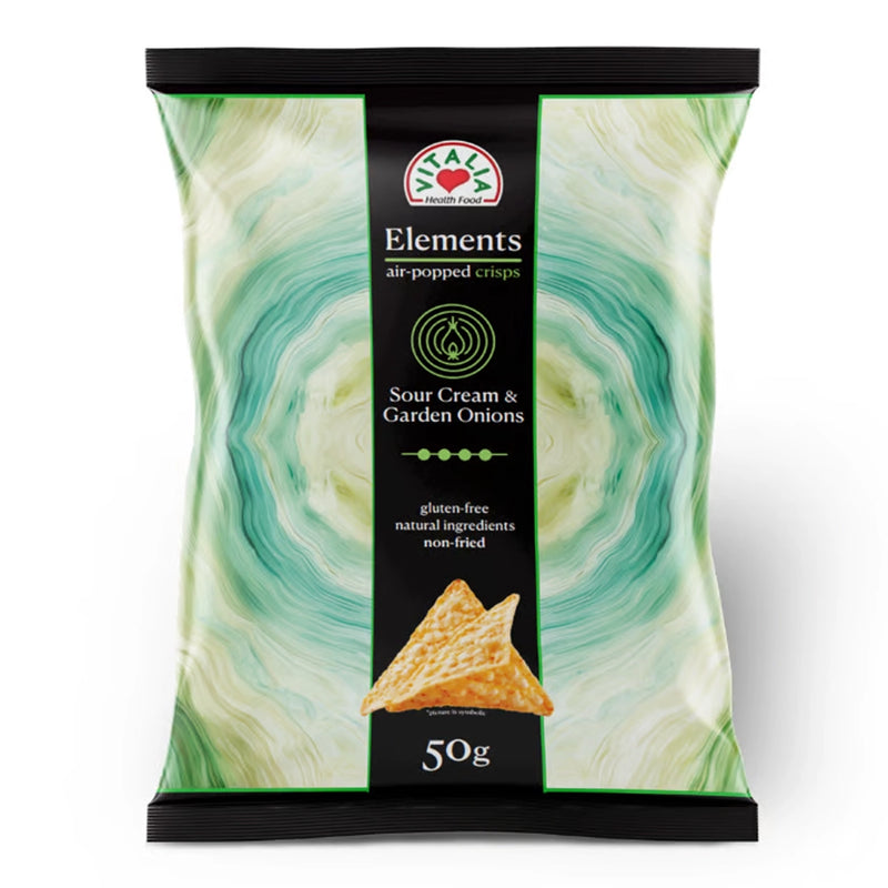 Vitalia Health Food Air-Popped Chips Sour Cream & Onion - 50g