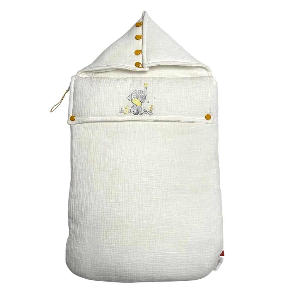 Bambidou Muslin Sleeping Bag - White Elephant