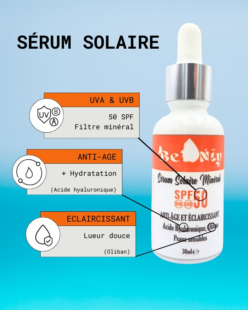 Be Nty Sérum Solaire Minéral SPF50 Éclaircissant & Anti-Rides - 30 ml