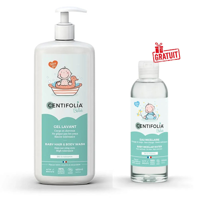 Centifolia Gel limpiador para cuerpo y cabello 485 ml = Agua micelar 100 ml gratis
