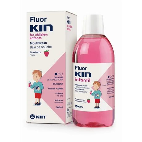Kin Fluoride Kids' Strawberry Mouthwash - 500ml
