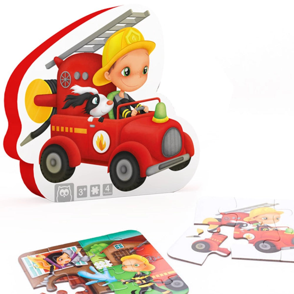 Eurekakids 4-in-1 Evolutive Firefighter Puzzle 3Y+