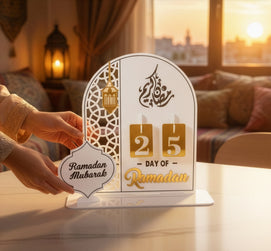 Décoration en Acrylique Calendrier Ramadan - Blanc