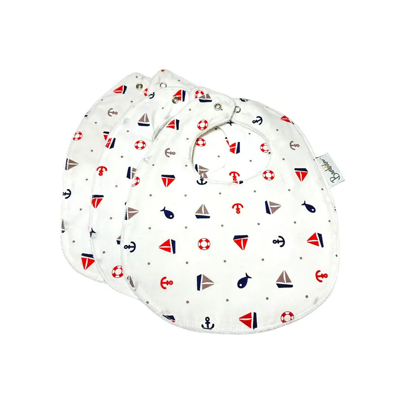 Bambidou 3 Bavoirs Classique Imperméable Petits Bateaux
