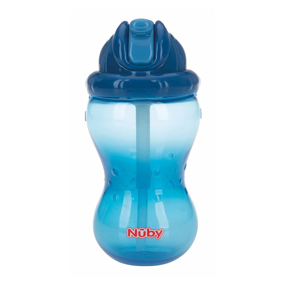 Nûby Flip-It No-Spill Straw Cup 300ml 12M+ - Blue