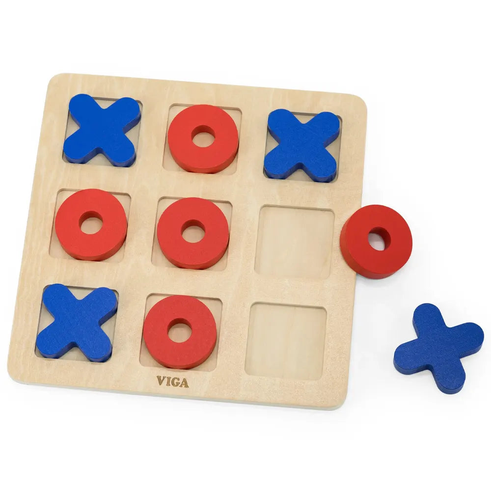 Viga Toys Juego de Tres en Raya de Madera - 3A+