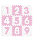 Sunta Tapis Puzzle Numéros Souple Antibactérien - Rose & Blanc