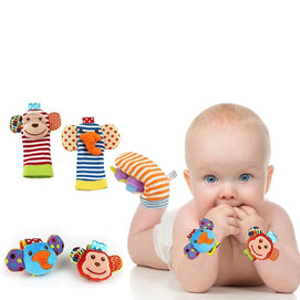 Chaussettes & Hochets de Poignet pour Bébé – 0M+
