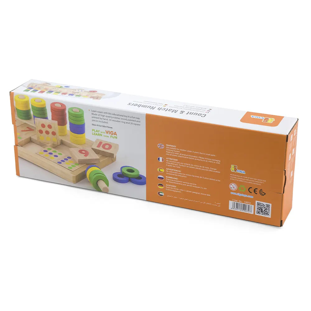 Viga Toys Puzzle d'Apprentissage Comptage 3A+