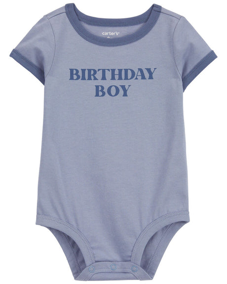 Body Birthday Boy en Coton Carter's - Bleu