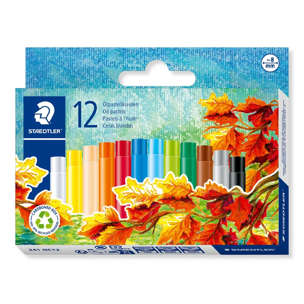 Staedtler® 241 – Box of 12 Assorted Oil Pastels
