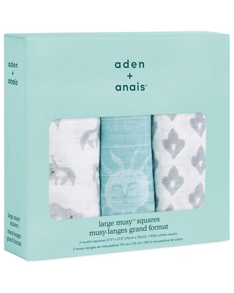 Lot de 3 Musy-Langes Mousseline De Coton Aden+Anais - Now + Zen