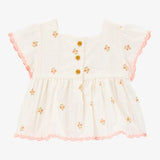 Top de Mangas con Vuelo para Bebé Niña OshKosh - Crema