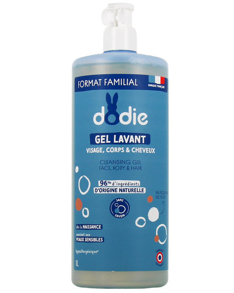 Gel lavant 3en1 flacon pompe Dodie - 1L