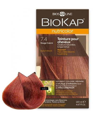 Biokap Teinture naturelle pour cheveux 140ml 7.4 - Rouge Cuivré