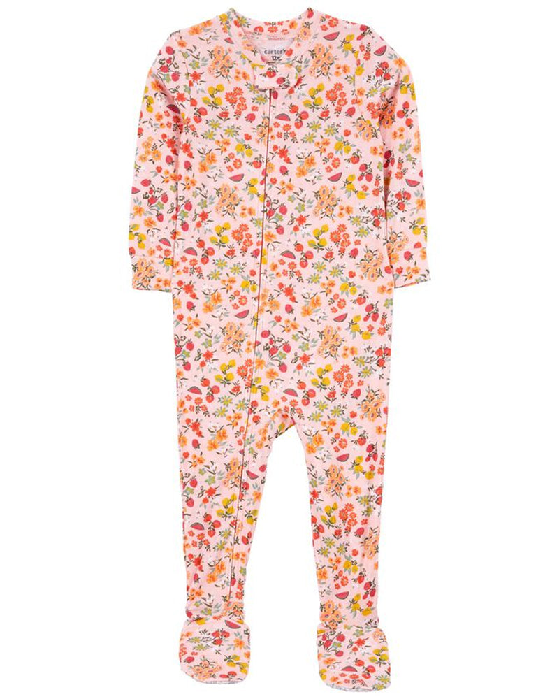 Grenouillère Fleuri PurelySoft Footie Bébé Carter's - Orange