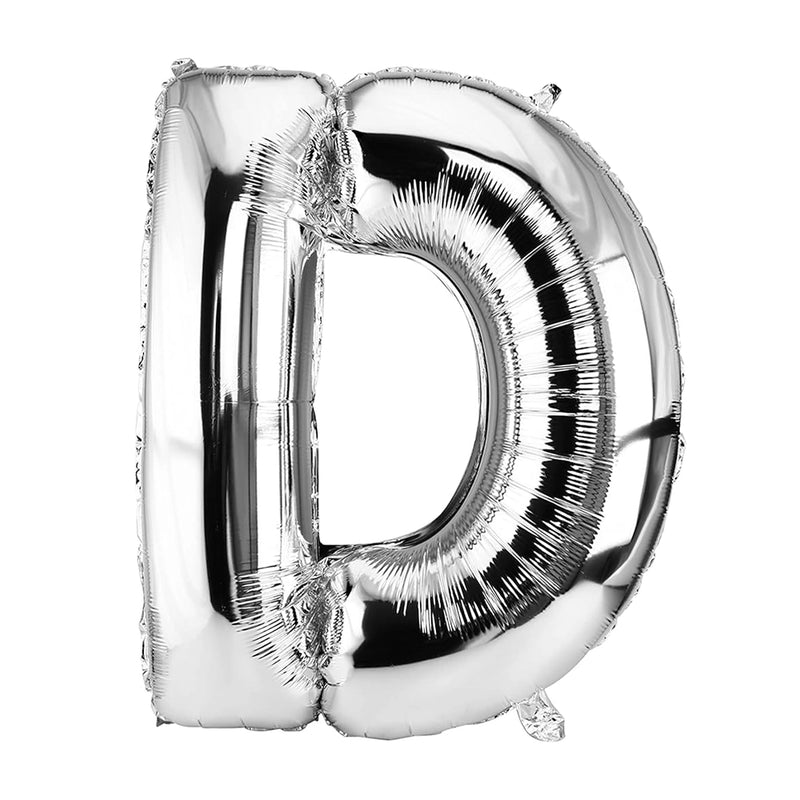 Ballon en Forme de Lettre D - Argenté