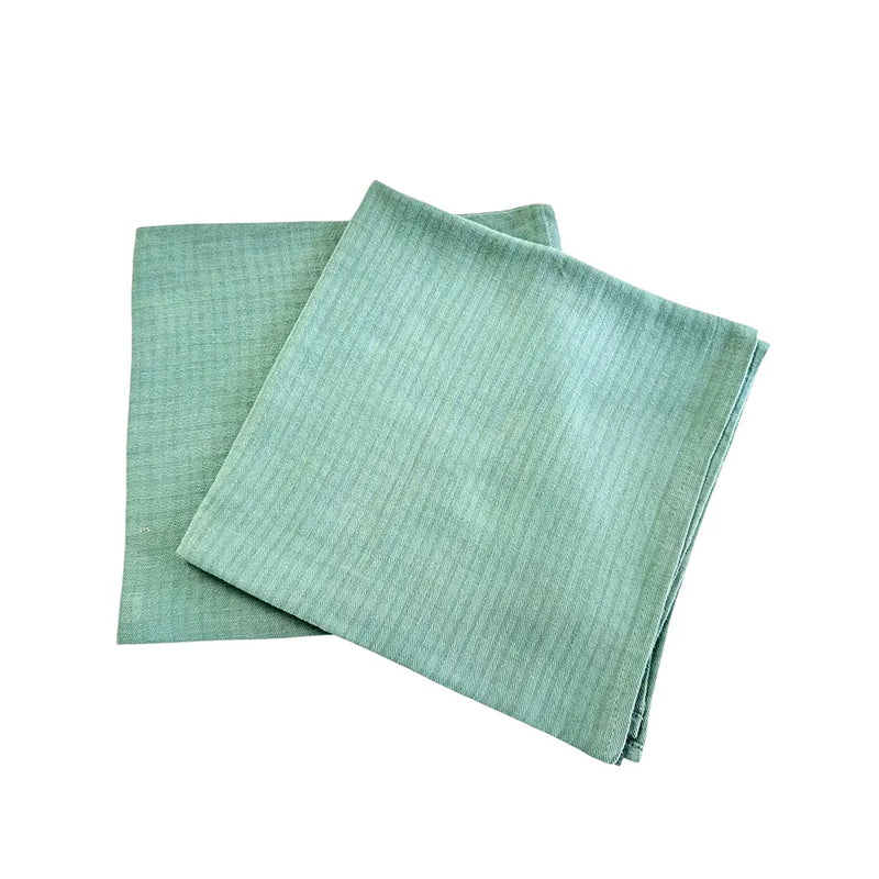 Bambidou Pack of 2 Burp Cloths - Water Green Gauze