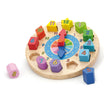 Viga Toys Puzzle d'Horloge Rond 2A+