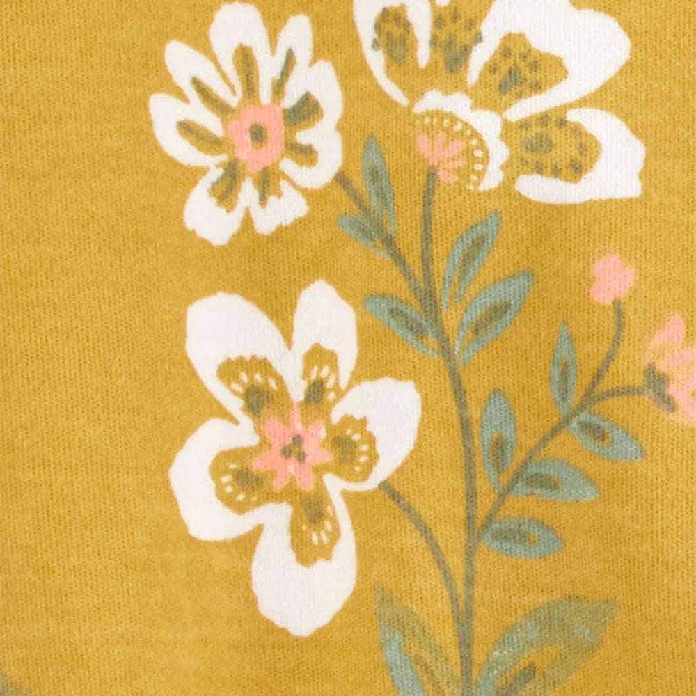 Grenouillère en Coton Carter's - Floral Moutarde