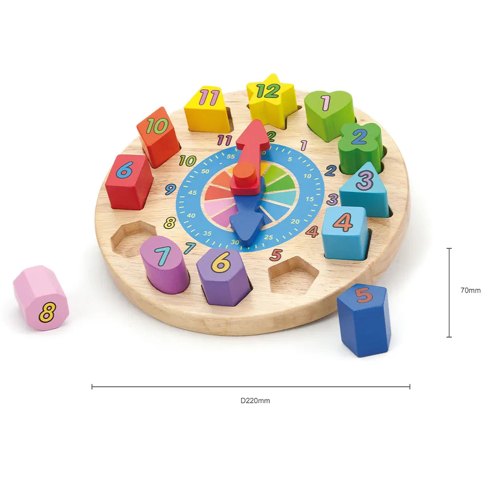 Viga Toys Puzzle d'Horloge Rond 2A+