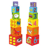 Viga Toys Blocs à Emboîter & à Empiler Colorés 12M+