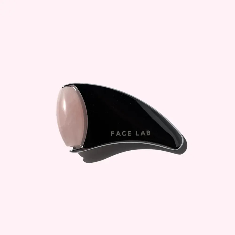 Facelab Gua Sha con rodillo de belleza 2 en 1 – Cuarzo rosa