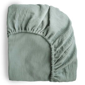 Mushie Drap de Lit en Coton Extra Douce - Vert Romain
