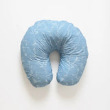 Coussin d'Allaitement - Branche Blanc sur Bleu