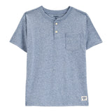 Camiseta Henley con bolsillo para Niño OshKosh - Azul