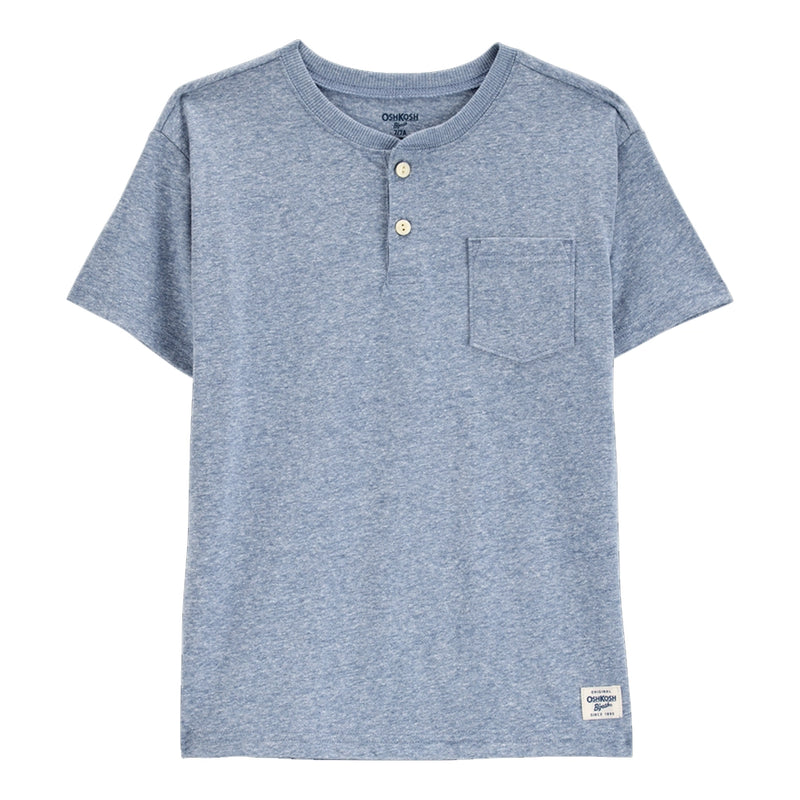 T-shirt Henley à Poche Garçon OshKosh - Bleu