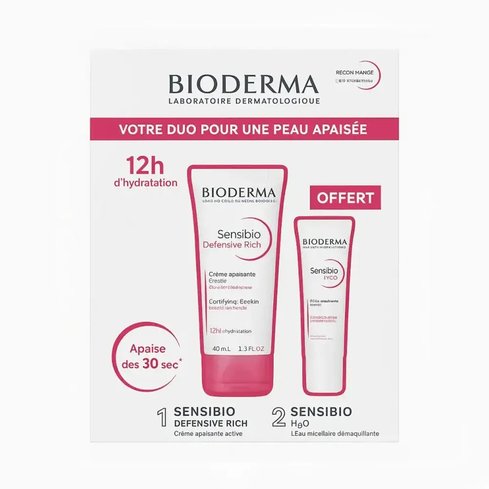 Bioderma Sensibio Defensive Rich 40ml + Sensibio Gel Contour Yeux 15ml Pack