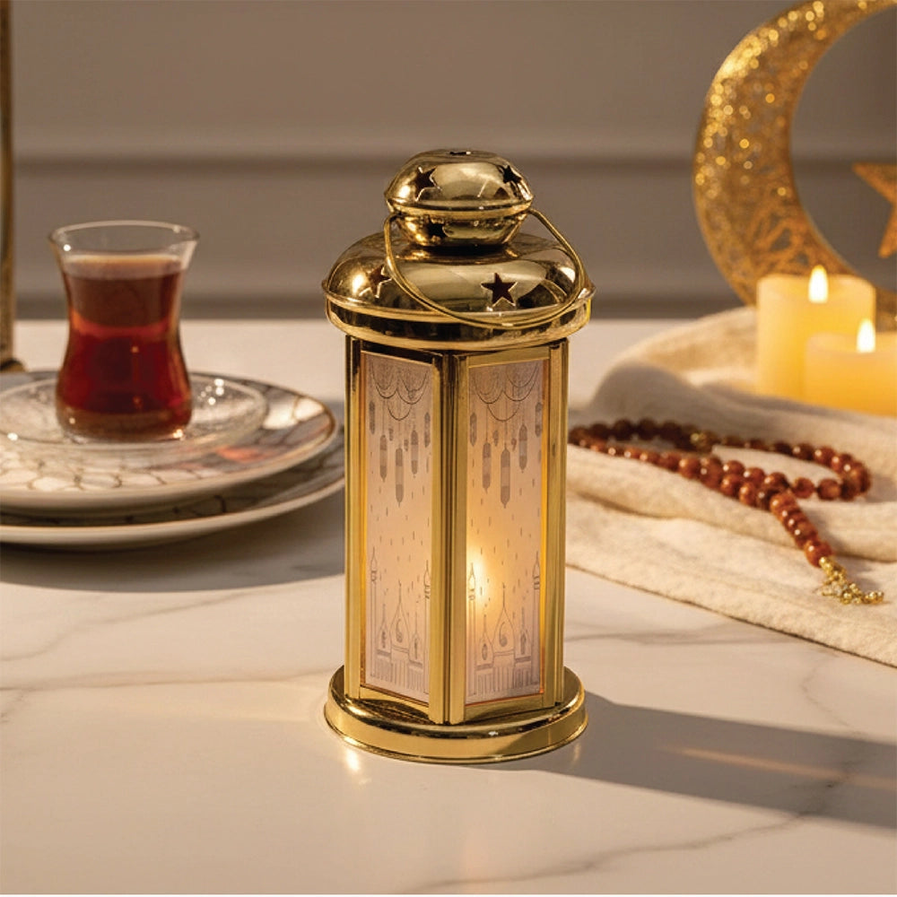 Lanterne Décorative en Métal et Verre LED avec Son