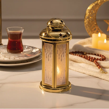 Lanterne Décorative en Métal et Verre LED avec Son