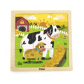 Viga Toys 9-Piece Wooden Puzzle 18M+ - Cow