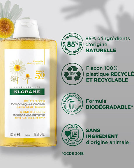 Klorane Shampoing Reflets Blonds à la Camomille - 400ml