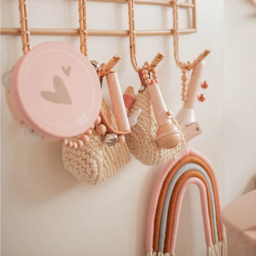 Label Label Wooden Rattles - Pink