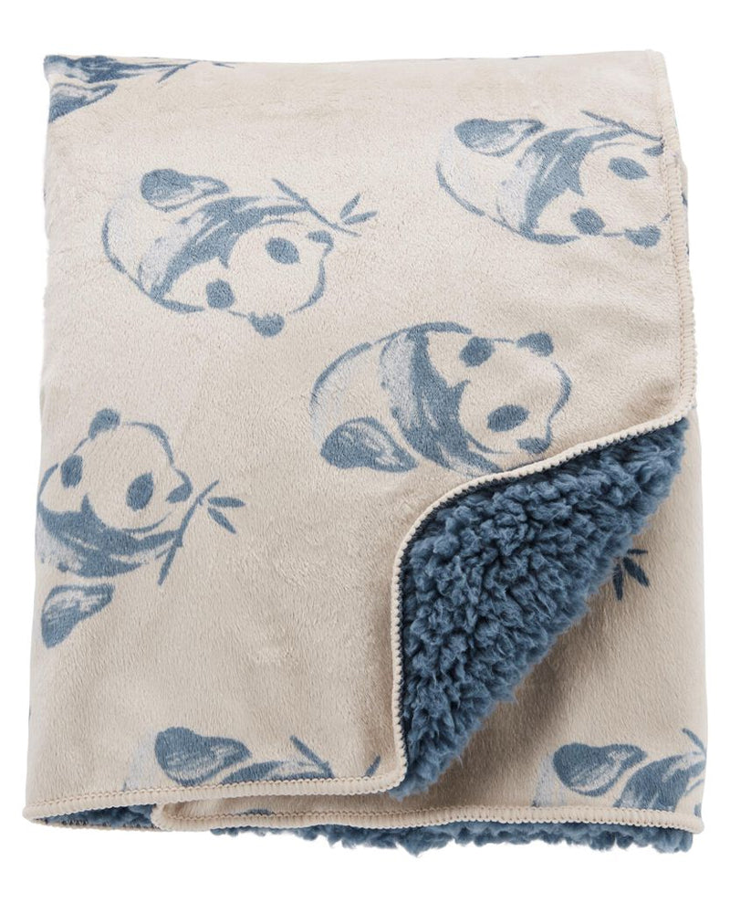 Couverture En Peluche Panda Carter's - Bleu