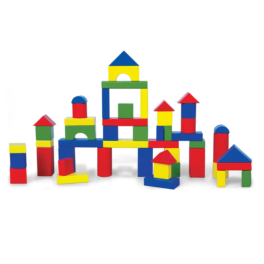 Viga Toys Blocs de Construction 3.5 cm d'Epaisseur 2A+ - 50 Pièces