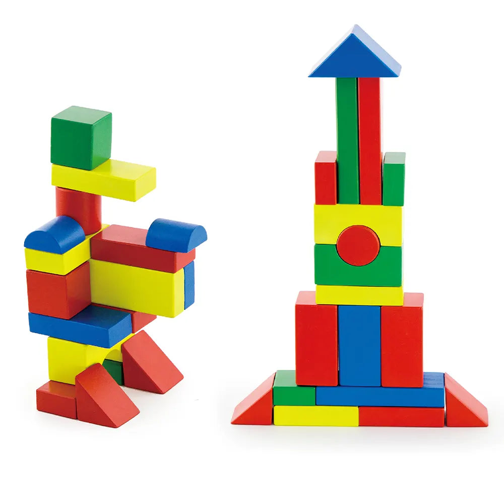 Viga Toys Blocs de Construction 3.5 cm d'Epaisseur 2A+ - 50 Pièces