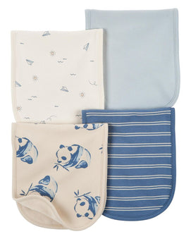 Lot De 4 Serviettes Pour Le Rot Carter's - Bleu & Ivoire