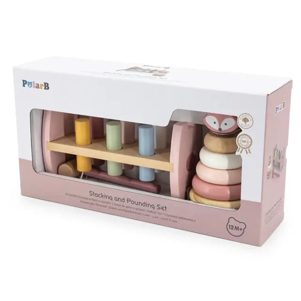 Viga Toys PolarB Banc à Marteler Renarde 12M+ - Rose